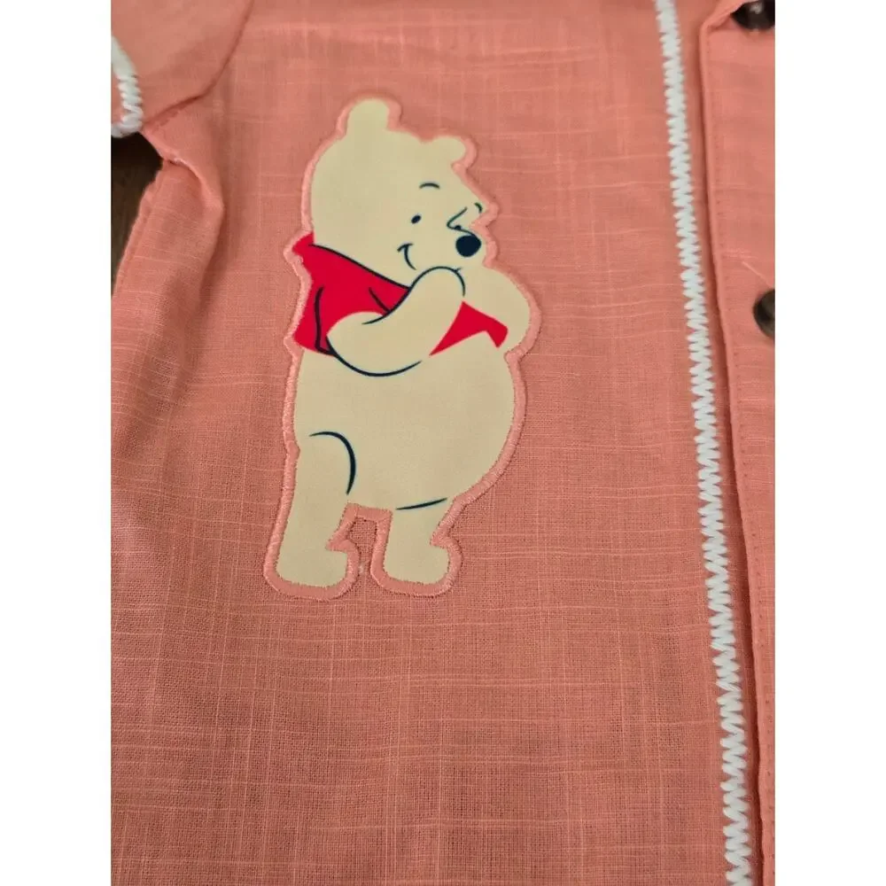 Winnie The Pooh Baby Boy Linen Romper 18 Months NWT Orange
